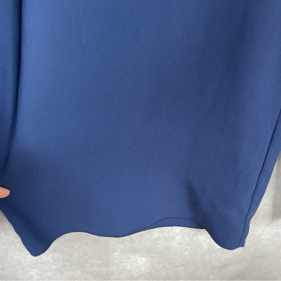 Wilfred Aritzia Fleurette Ruffled Wide-Leg Jumpsuit Navy Blue Women's Size S - Picture 6 of 10